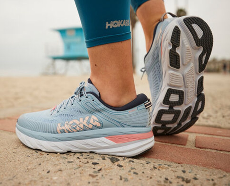 Tenis Hoka One One Mujer Azules - Bondi 7 - OGKV07281